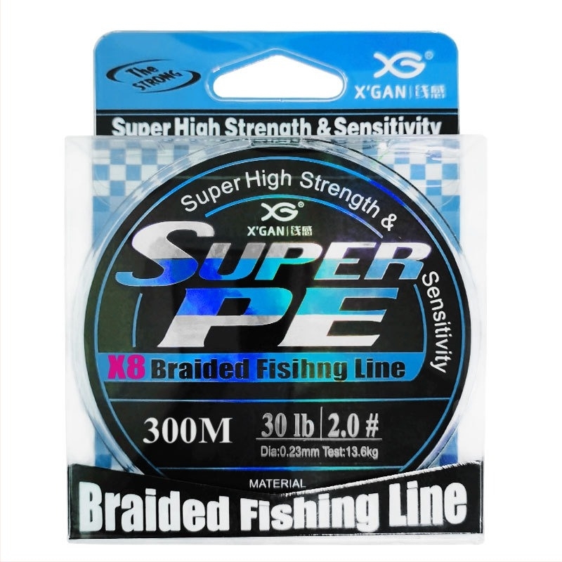 Line sense fő horgászvonal, 8-szálas PE, anti-bite, 300 m