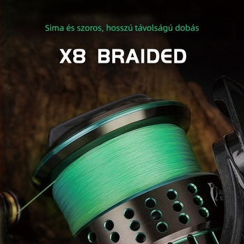 Quality 8-szálas PE fő vonal – sima, kopásálló, erős, szorosan összetett