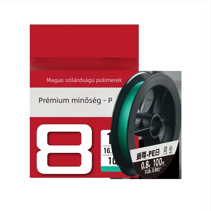 Quality 8-szálas PE fő vonal – sima, kopásálló, erős, szorosan összetett