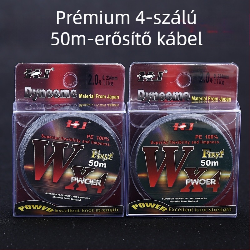 HJ PE fő horgász damil, szakítószilárdság 9LB–97LB, csomagolás 10–300 db
