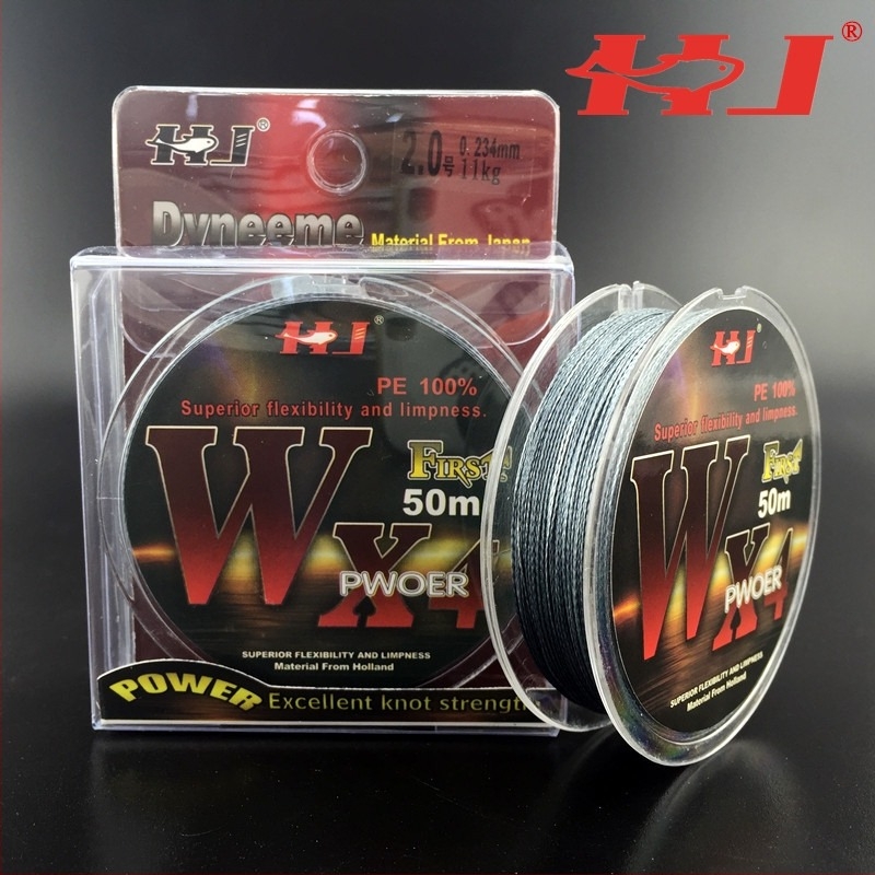 HJ PE fő horgász damil, szakítószilárdság 9LB–97LB, csomagolás 10–300 db