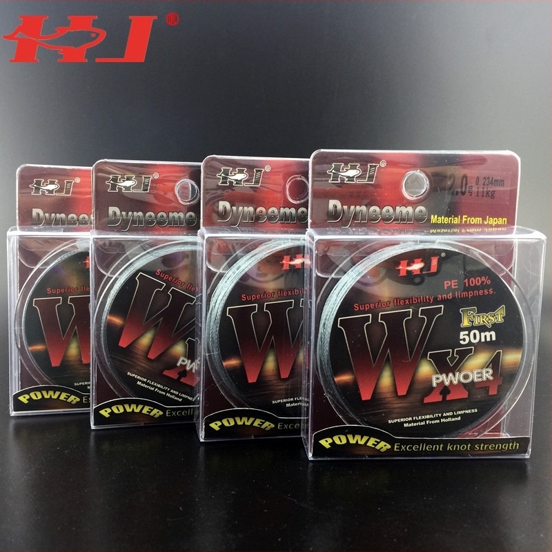 HJ PE fő horgász damil, szakítószilárdság 9LB–97LB, csomagolás 10–300 db