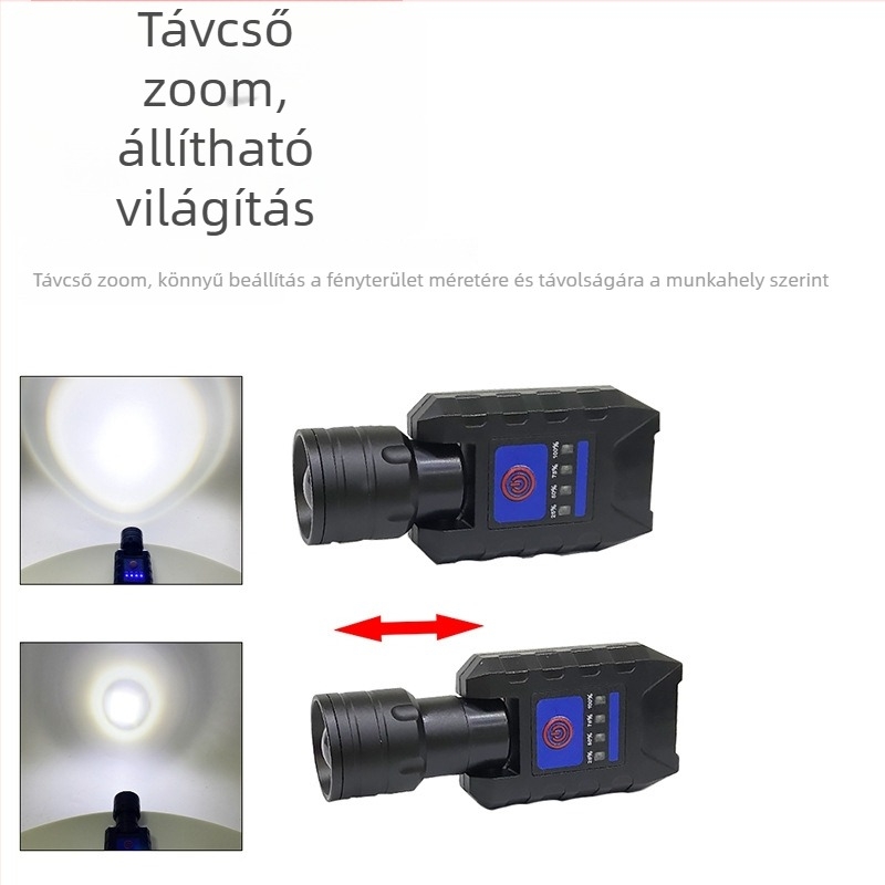Star Warrior sapkára rögzíthető LED fejlámpa, alumíniumötvözet + ABS, 3W, akkumulátor kapacitása 1500, hatótáv 200-500 m
