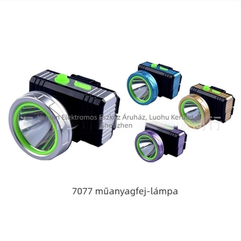 Janomine LED fejlámpa | 20W, 3800mAh újratölthető, 200-500 m hatótávolság, kézi forgatású energiaellátás, töltővel együtt
