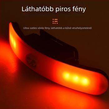 3W LED fejfény fehér fénnyel, piros fény móddal, 800mAh újratöltő akkumulátor – 50–100 m fényhatótáv, kültéri túrázáshoz és kempingezéshez