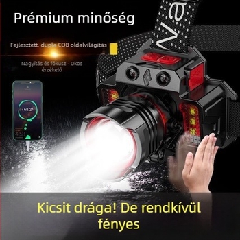 Tölthető LED fejlámpa túrázáshoz