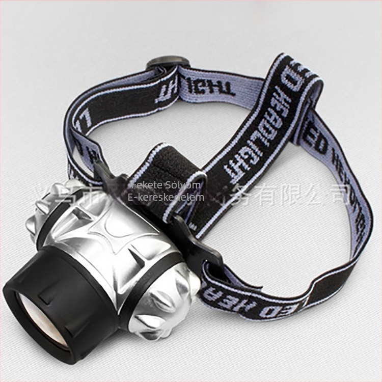 Fejlámpa kempingezéshez és kültéri kalandokhoz (LED 3W; No.7 elem; hatótáv 50 m)