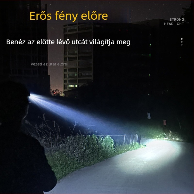 Újratölthető LED fejlámpa, modell YT390A, vízálló, 15 m fénycsóva, 5 órás működési idő