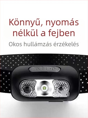 LED fejfény – újratölthető, fejre rögzíthető, 18650 elem, 10 m fénysugár, üzemidő 3–10 óra