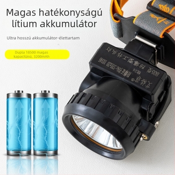 Egfei robbanásbiztos fejlámpa búvárkodáshoz LED, 38W, 3200mAh, újratölthető, vízálló, hatótáv több mint 500 m