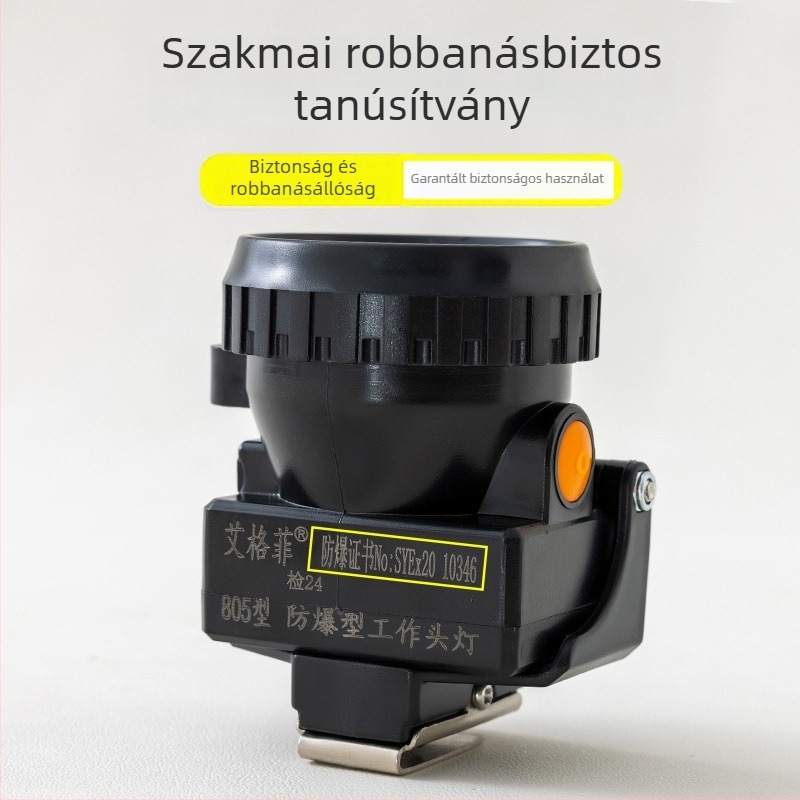 Egfei robbanásbiztos fejlámpa búvárkodáshoz LED, 38W, 3200mAh, újratölthető, vízálló, hatótáv több mint 500 m