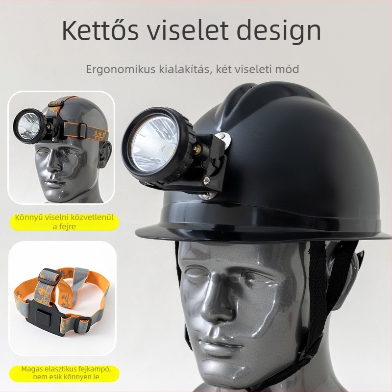 Egfei robbanásbiztos fejlámpa búvárkodáshoz LED, 38W, 3200mAh, újratölthető, vízálló, hatótáv több mint 500 m