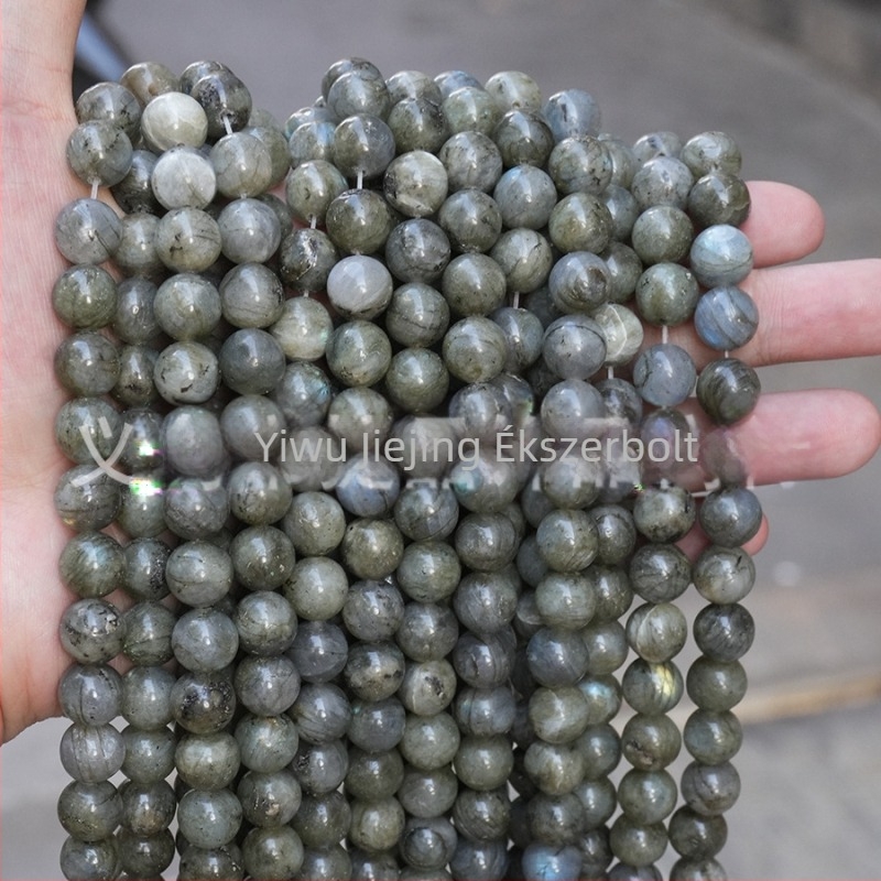 Természetes fehér, csillogó kő szabad gyöngyök, kerek, 10 mm, karkötő DIY, kiváló minőségű ékszer alkatrészek