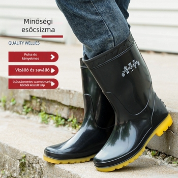 Uniszex PVC esőcsizmák középmagasságú, munkához