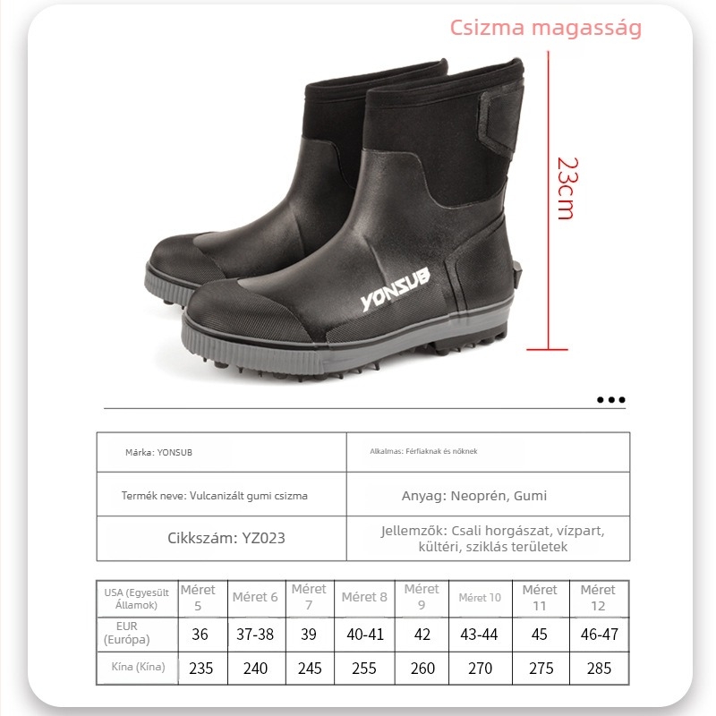 YONSUB gumírozott horgászcipők felnőtteknek