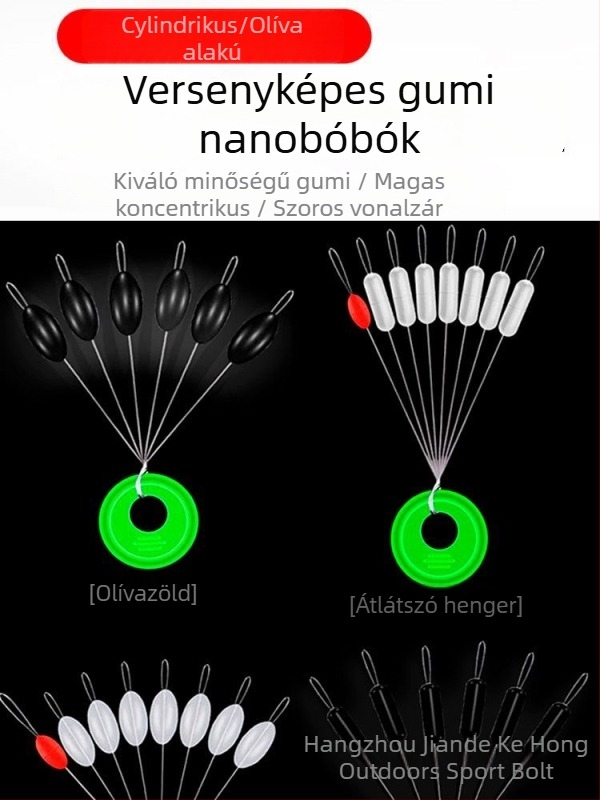 Olivaalakú szilikon spacer gyöngyök horgászathoz – tömegesen csomagolt kis kiegészítők a halászathoz