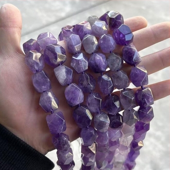 Binxin Jewelry Természetes ametiszt szabad gyöngyök DIY ékszerekhez – félkész, vágás, csiszolás és polírozás