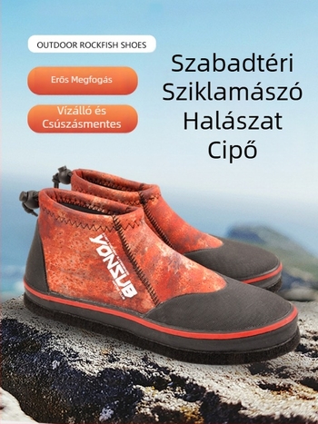 YonSub Yz010 horgászcipő — neoprén felső, filc talp, felnőtteknek