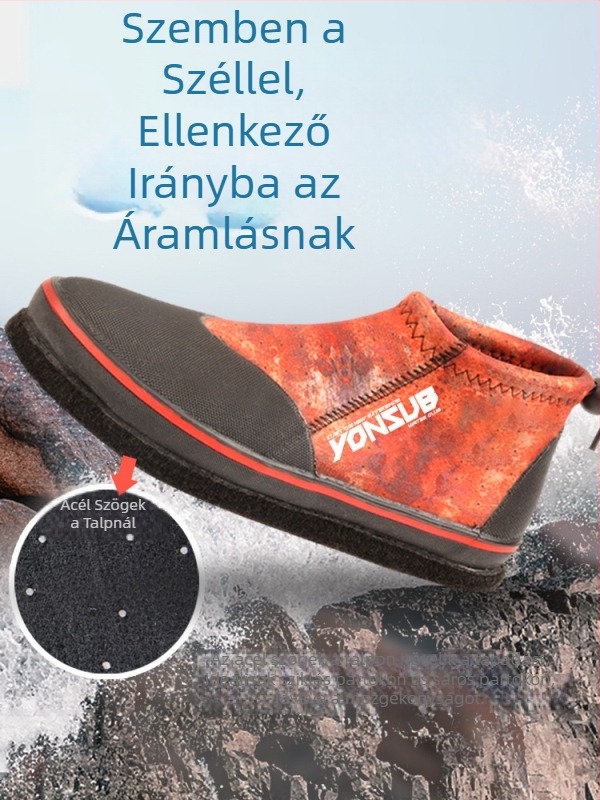 YonSub Yz010 horgászcipő — neoprén felső, filc talp, felnőtteknek