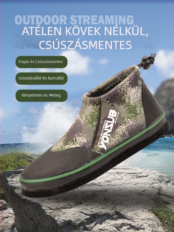 YonSub Yz010 horgászcipő — neoprén felső, filc talp, felnőtteknek