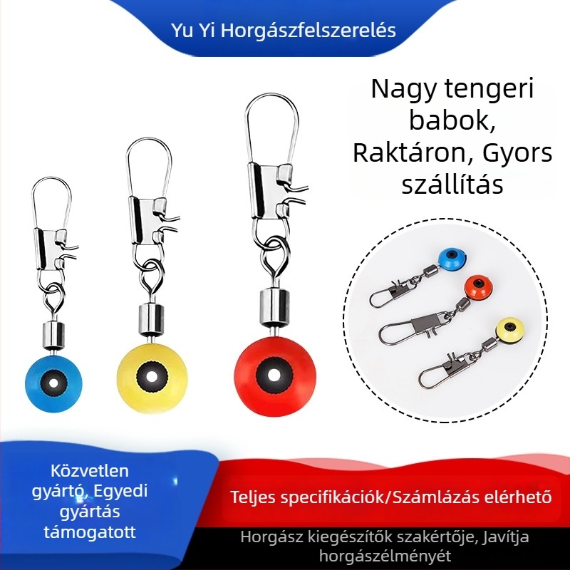 Nagy tengeri gyöngyök nyolcas alakú gyűrűvel, horgászati kiegészítő