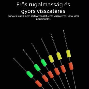 Pamut horgászzsinór-készlet csúszó úszókkal, pamutszálú csomókkal, dupla fél üregű gyöngyökkel hosszú dobásokhoz, dupla pozíciózáró — Anyag: selyem virág; Eredet: Más