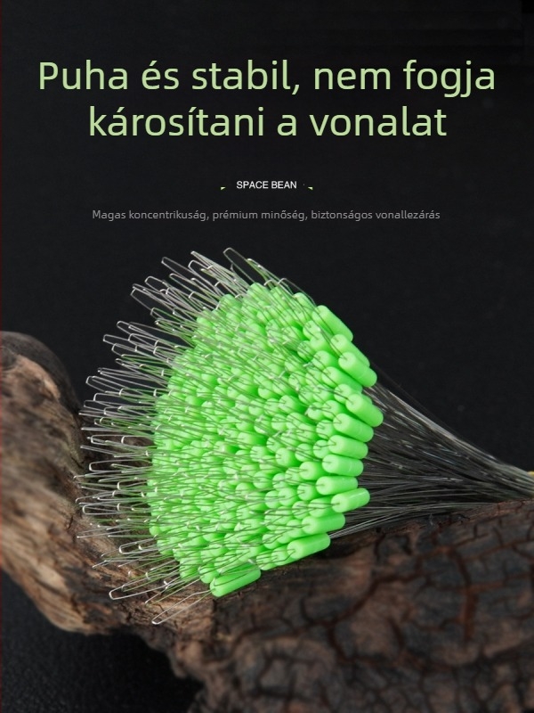 Szilikon Space Beans zárral – Horgászfelszerelés kiegészítő; Anyag: Szilikon; Eredet: Anhui; Terméktípus: Space Beans; Jellemző: Zárás