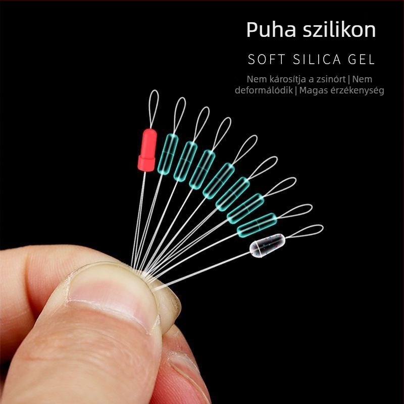 Átlátszó szilikon űrgyöngy készlet, ultra szoros, pöttyös víz-zöld színű, vonalszett kiegészítők