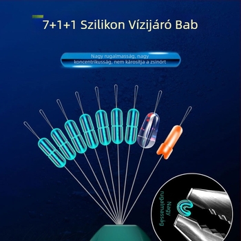 Space Beans fejlesztett verzió, 10 részes készlet (7+1+1), szilikon úszók vízi növényekhez, anti-tangle beads, horgászati kiegészítők