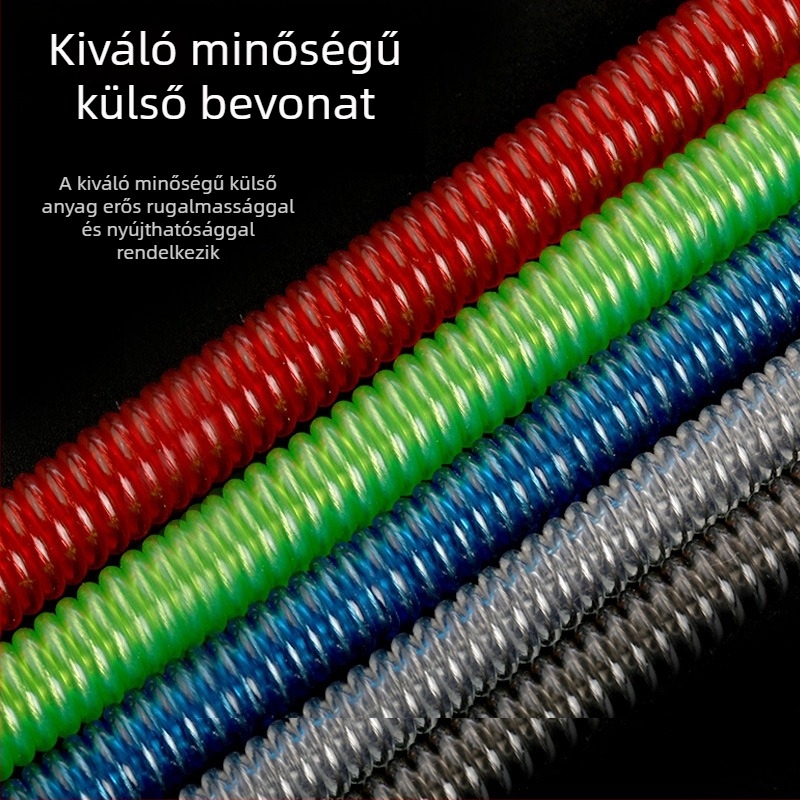 Acélhuzalos horgászzsinór botvédő kötél, 3–20 m hosszú, védő zsinór a bothoz space beads