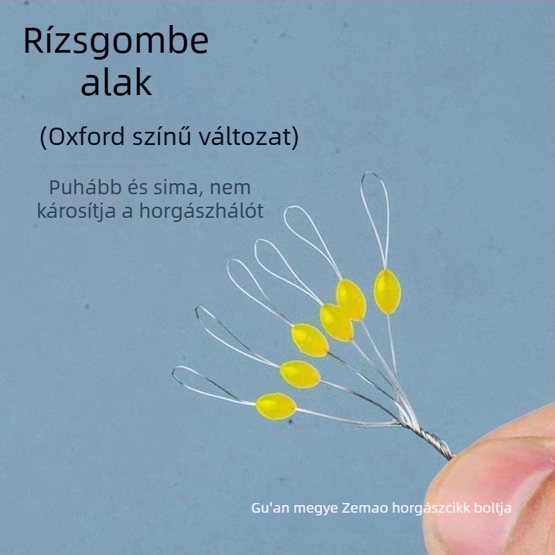 Horgászorsó készlet szilikon zárógyöngyökkel, marhacsont-zároló gyöngyökkel és kis kiegészítőkkel