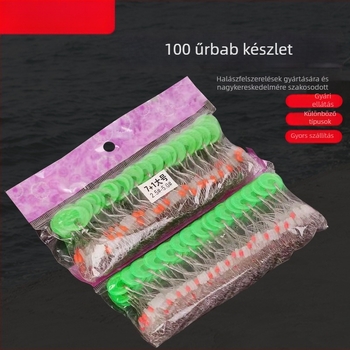 7+1 Átlátszó szilikon Space Beads, egyenes oszlopos kialakítású halászzsinór-készlethez