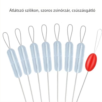 7+1 Átlátszó szilikon Space Beads, egyenes oszlopos kialakítású halászzsinór-készlethez
