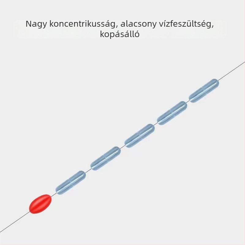 7+1 Átlátszó szilikon Space Beads, egyenes oszlopos kialakítású halászzsinór-készlethez