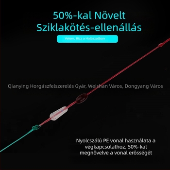 Time Hunter nejlon fő zsinór – kézzel kötött horgász zsinór készlet, magas szilárdság, 10 darabos csomag