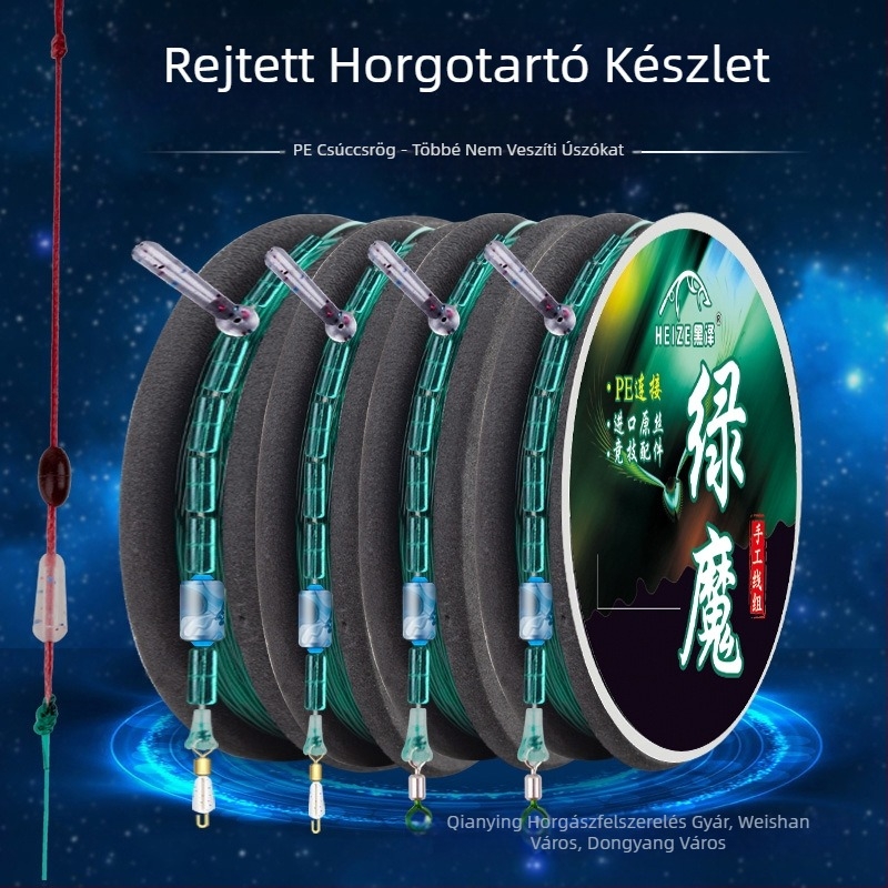 Time Hunter nejlon fő zsinór – kézzel kötött horgász zsinór készlet, magas szilárdság, 10 darabos csomag