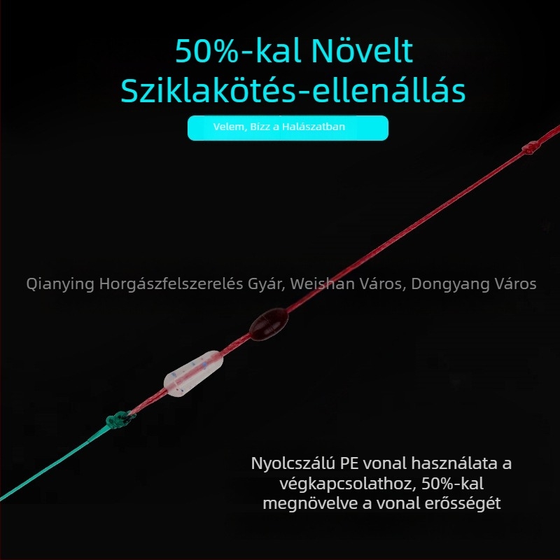 Time Hunter nejlon fő zsinór – kézzel kötött horgász zsinór készlet, magas szilárdság, 10 darabos csomag