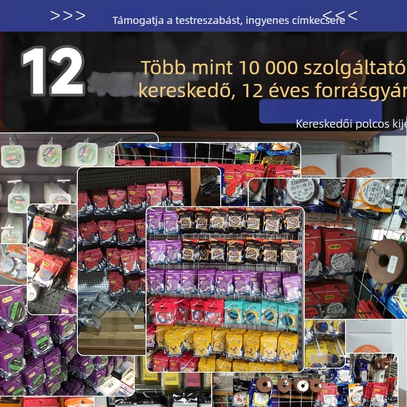 Csomó nélküli fő horgászati damil készlet, damil a végéhez, nylon