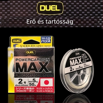 DUEL Powercarbon Max karbon szálas leader vonal – horgász damil karbon szálból, 1 db