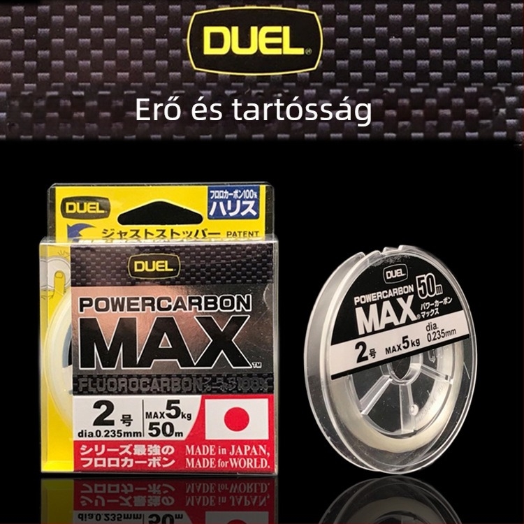 DUEL Powercarbon Max karbon szálas leader vonal – horgász damil karbon szálból, 1 db