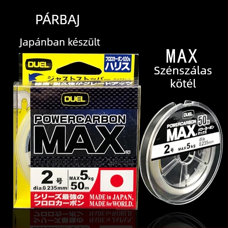 DUEL Powercarbon Max karbon szálas leader vonal – horgász damil karbon szálból, 1 db