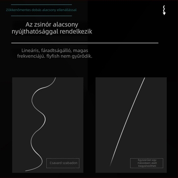 Nylon horgászvezető zsinór, kézzel készített, kész felhasználásra, dupla horoggal