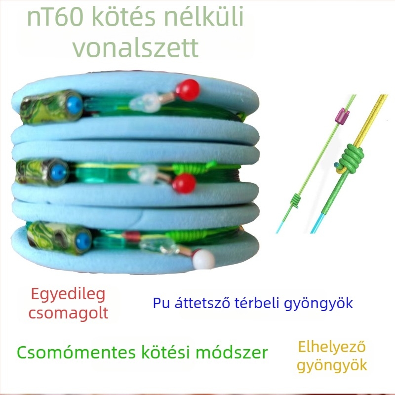 Horgász fő damil készlet: PE megerősített damil, nylon szál, nagy szakítószilárdság, 500 darabos csomag