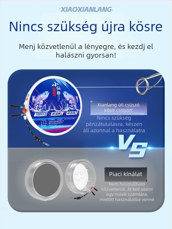 Előre kötött part menti jig készlet csúszó úszóval a hosszú dobásokhoz; horgászfelszerelés nehéz fő zsinórral nagy halakhoz