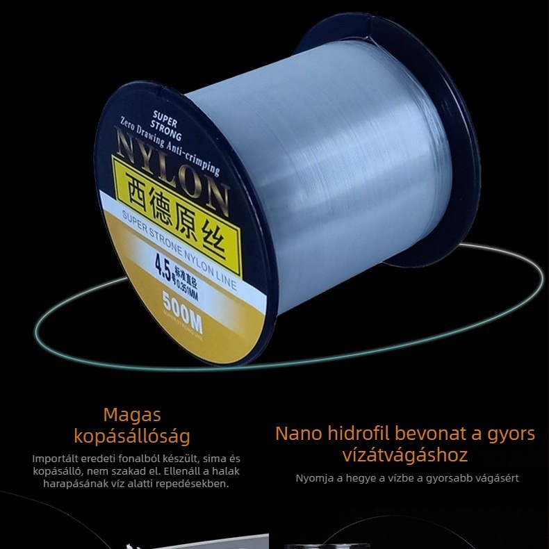 GER-SUPER nejlon fő zsinór horgászathoz, 1 db, Márka: GER-SUPER; Anyag: Nylon; Eredet: Kína