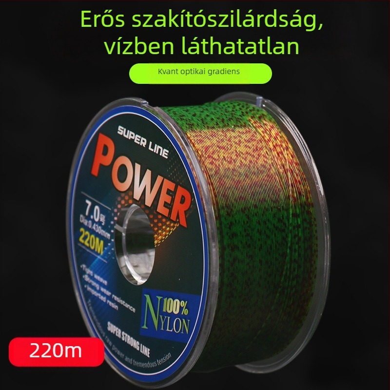 Nylon fő horgász zsinór, nagy szakítószilárdság, 220 m hossz, csomagolás 200 darab