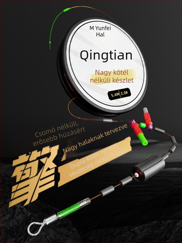Csomómentes nagyhalas damil készlet – erős fő damil Grass Carp és Bighead Carp számára; nylon damil, hossz 5,4–10 m; hobbi- és versenyhalászat
