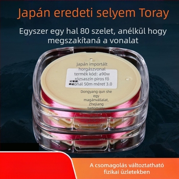 Fő horgászzsinór, nejlon, erős, 50 m hosszú, 10 tekercses doboz