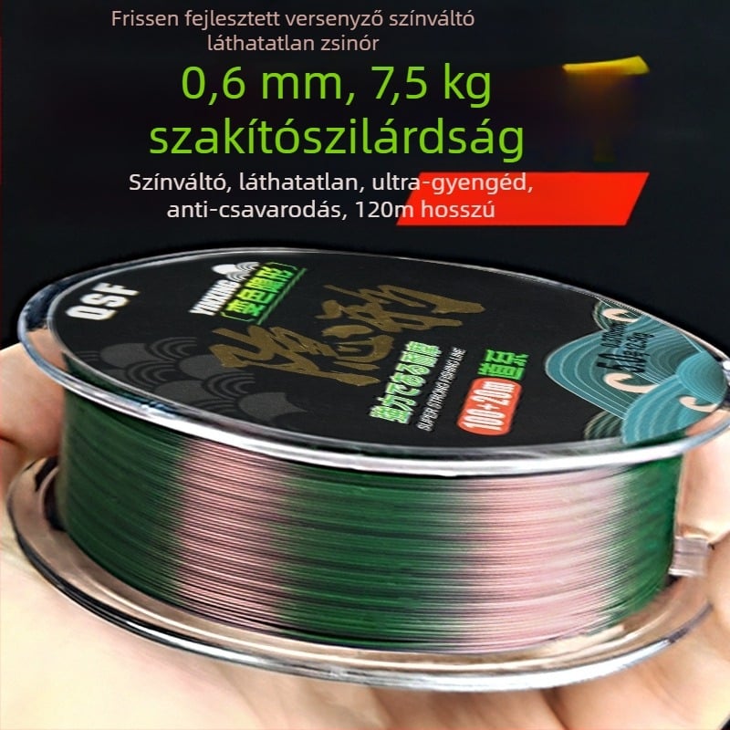 Fő halászati vonal — Anyaga: Nylon; Szilárdság: Szuper erős; Márka: Thousand Silk Square; Csomagolás: 10 lemezek egy kis dobozban