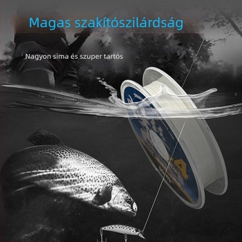 Horgászati alsó zsinór, PE zsinór négy szálból, kopásálló, harapás elleni védelem, nagy húzóerővel